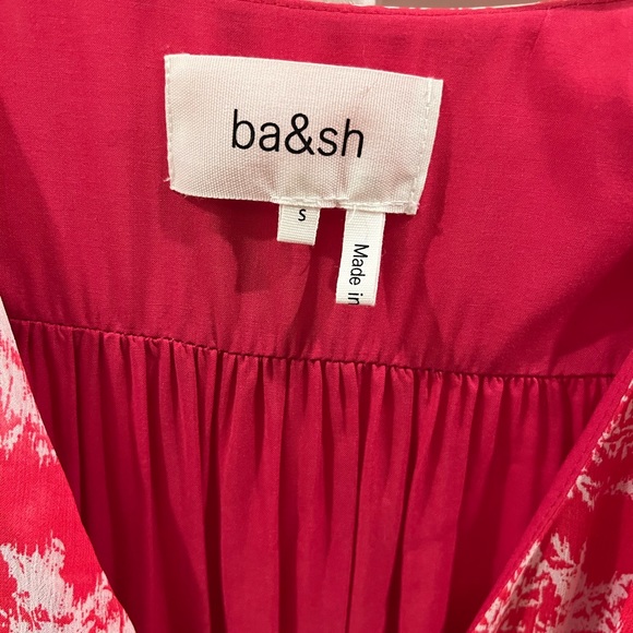 NEW BA&SH Ulia Printed Surplice Mini Dress - Picture 4 of 5